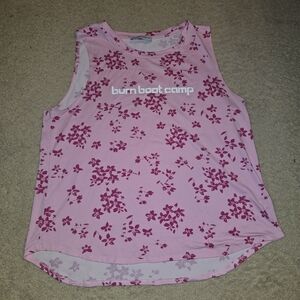 Burn Bootcamp Pink Floral Women's Top